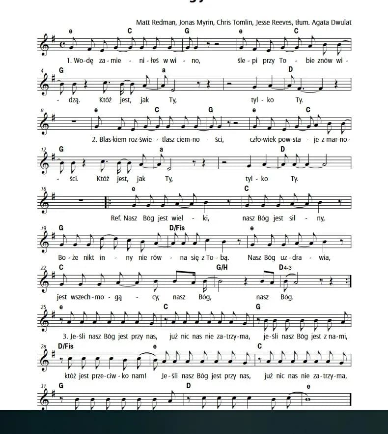 Nuty do jak wielki jest bóg – odkryj piękno tego hymnu