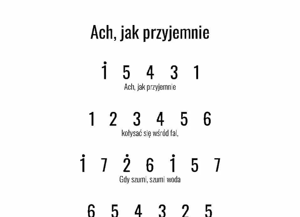Nuty do ach jak przyjemnie – łatwe do grania i śpiewania